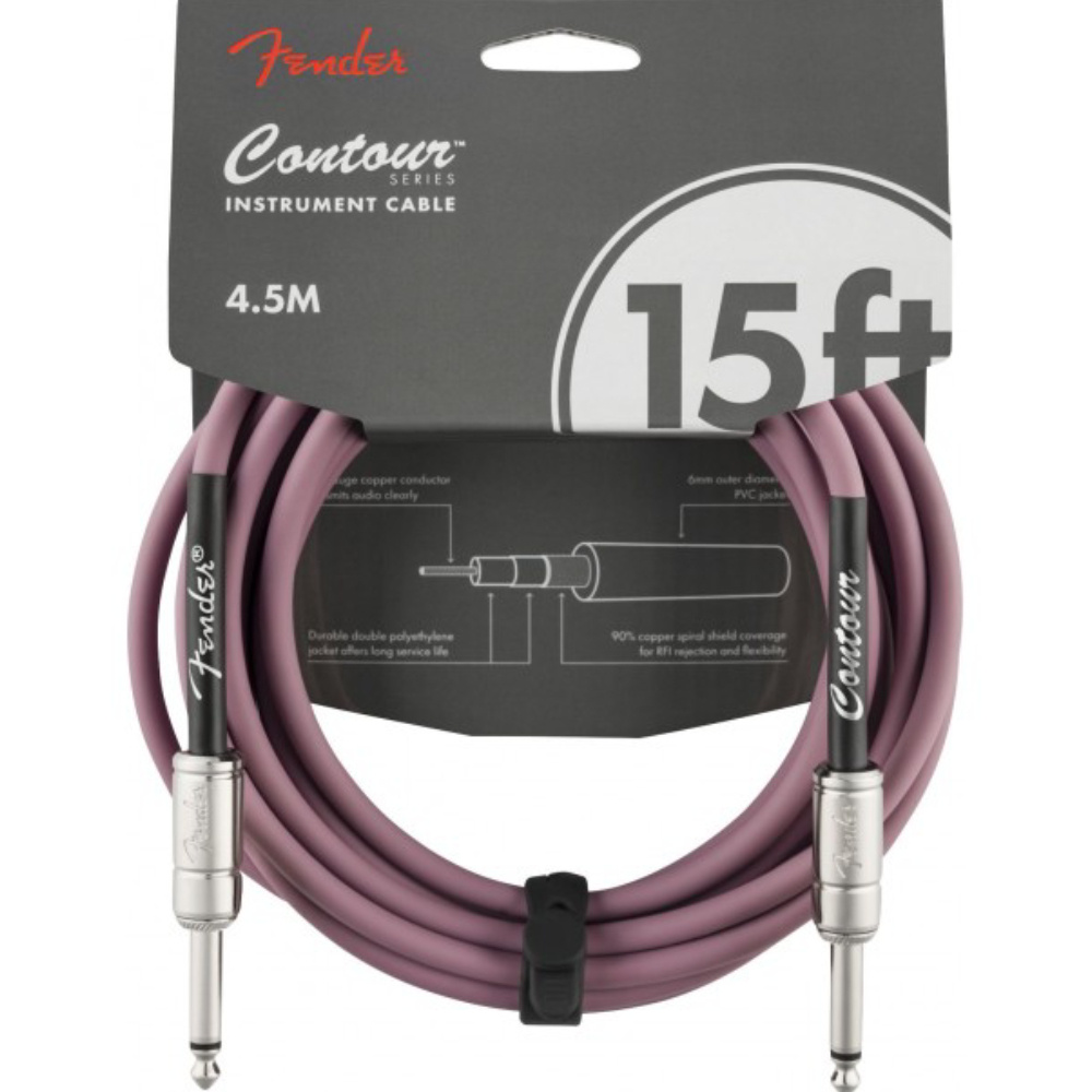 Fender Contour Serisi 4.5 Metre Pembe Enstrüman Kablosu