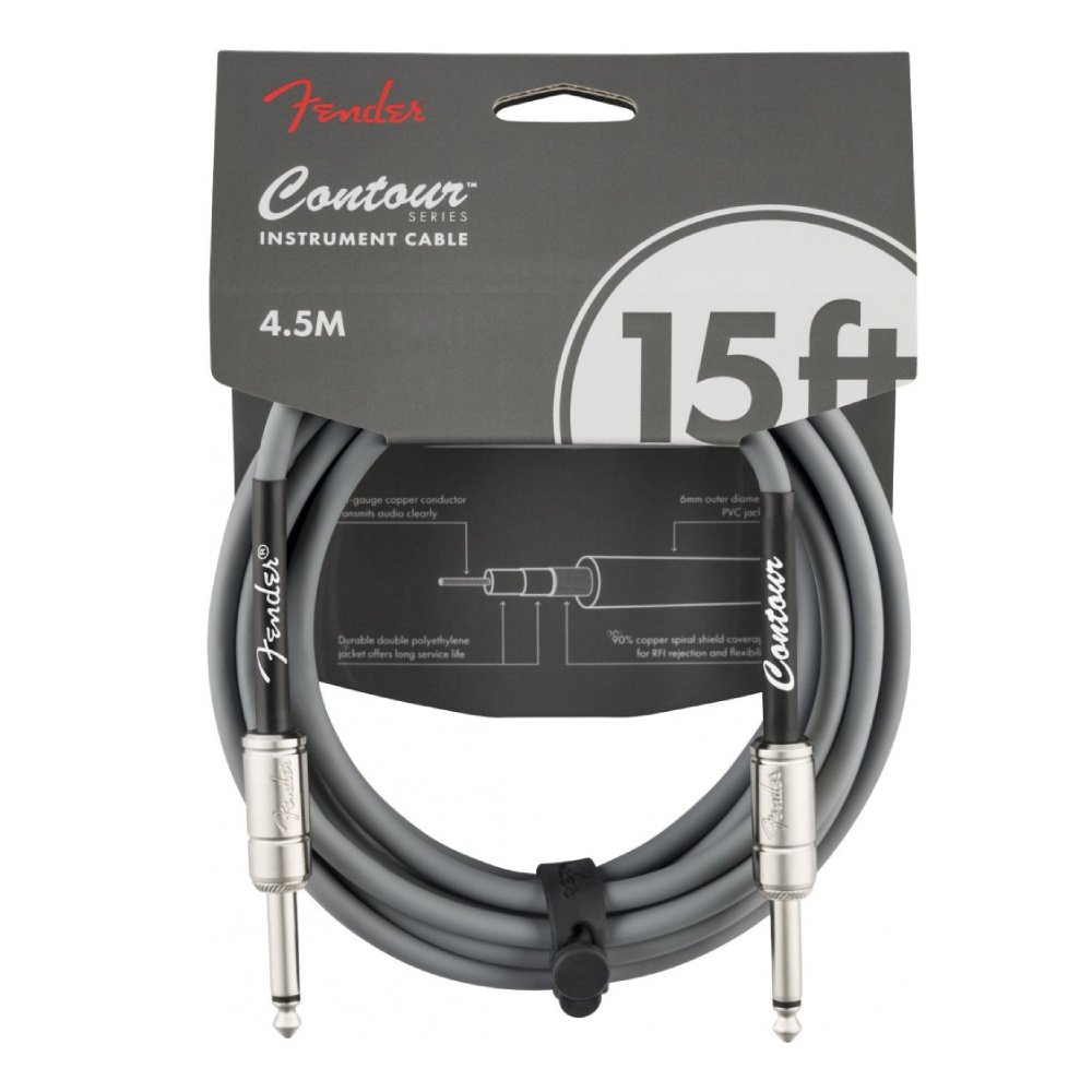 Fender Contour Serisi 4,5m Inca Silver Enstrüman Kablosu