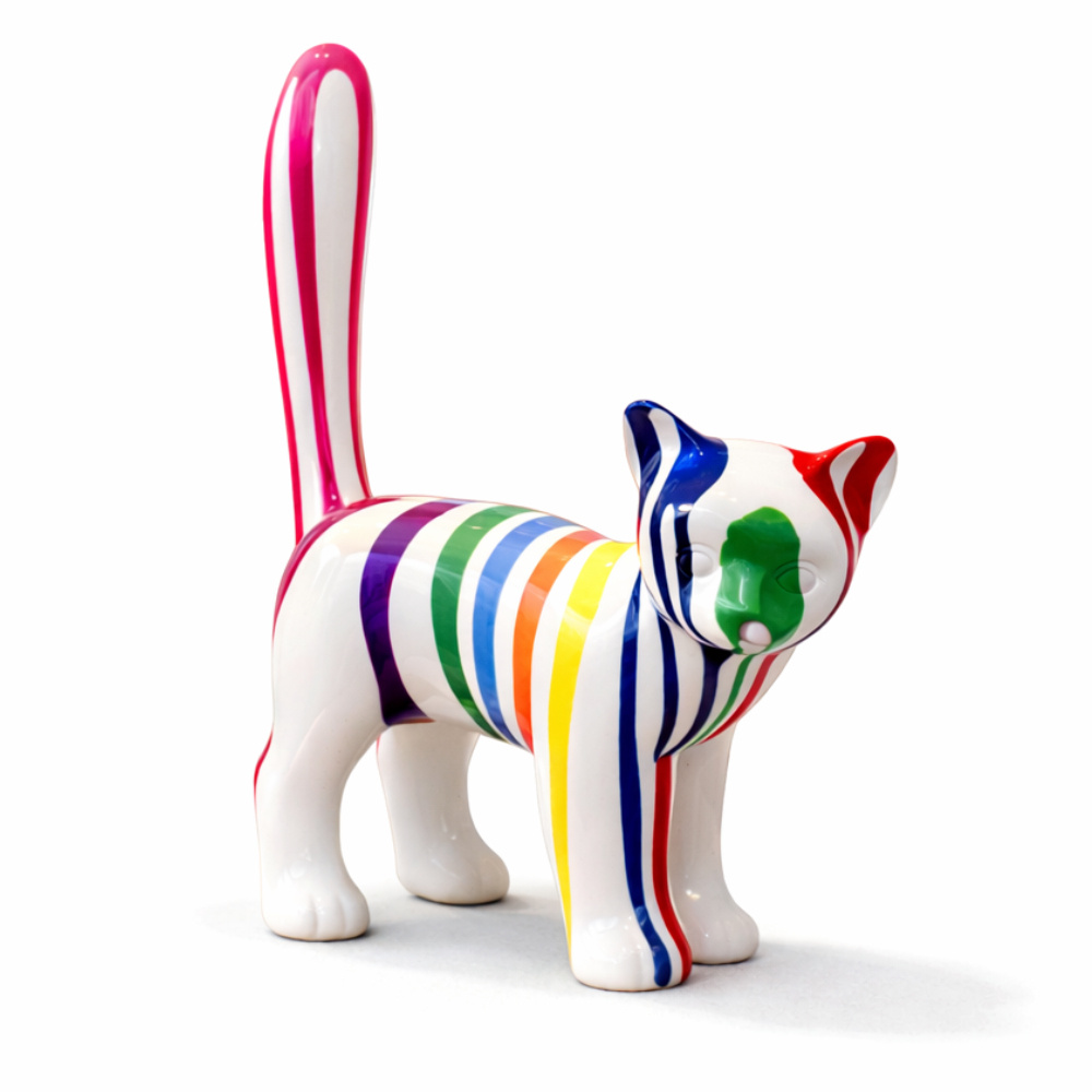 SOFIART Renkli Kedi Figür
