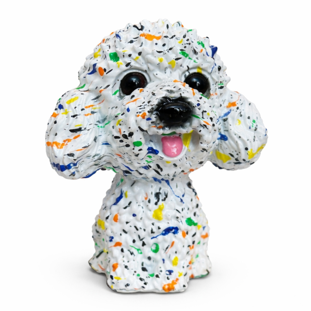 SOFIART Beyaz Köpek Figür