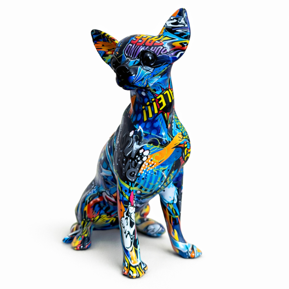 SOFIART Chihuahua Köpek Figür 16x13x25 cm