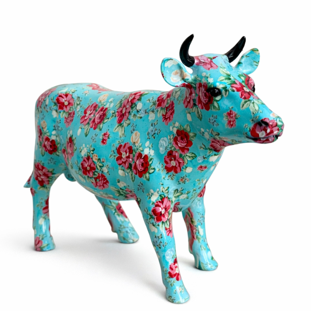 SOFIART Desenli İnek Figür