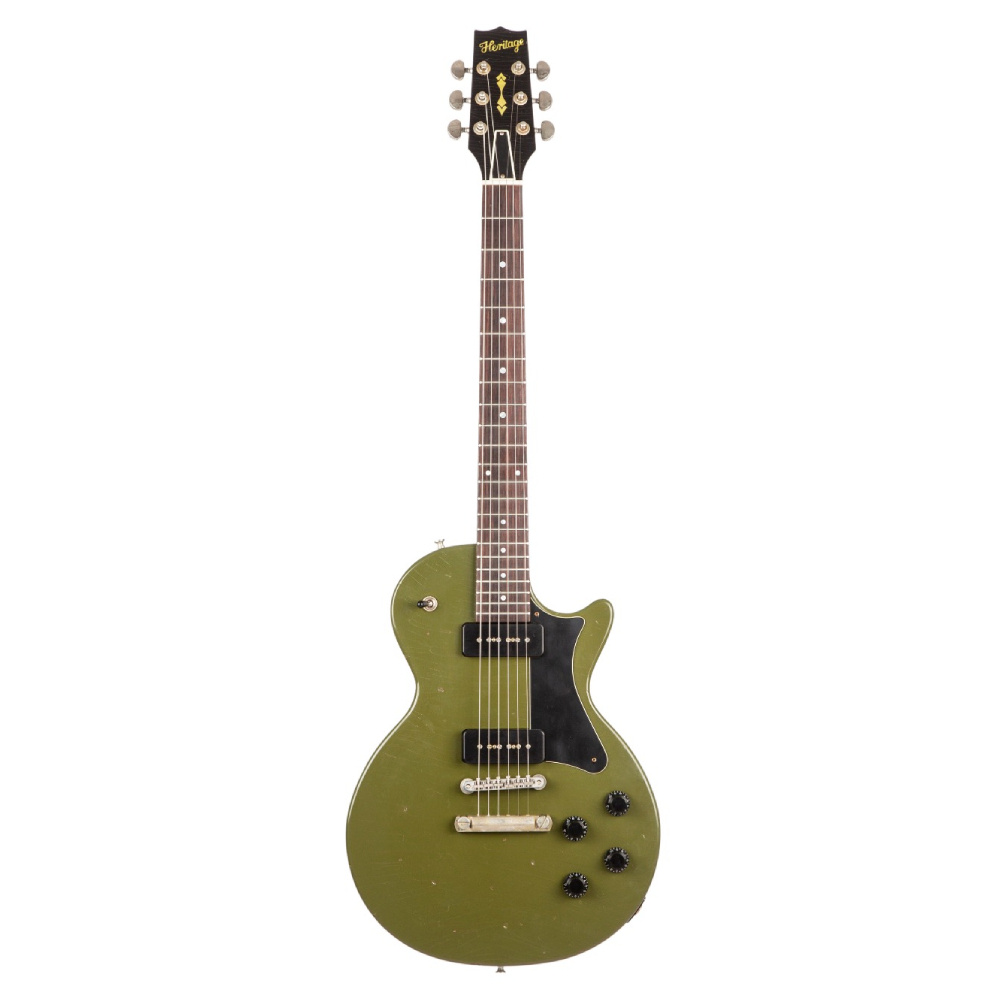 HERITAGE Custom Shop Core Collection H-137 P90 w/Case Olive Drab, Artisan Aged Elektro Gitar