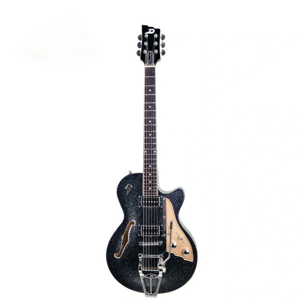 Duesenberg Starplayer TV Semi-Hollow HB P90 Black-Sparkle Case Dahil Elektro Gitar