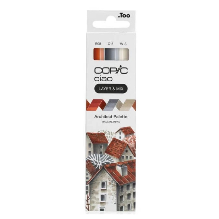 COPIC Ciao 3lü Layer & Mix Set - Architect Palette
