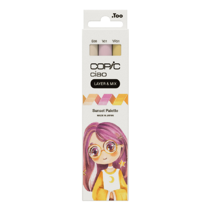 COPIC Ciao 3lü Layer & Mix Set - Sunset Palette