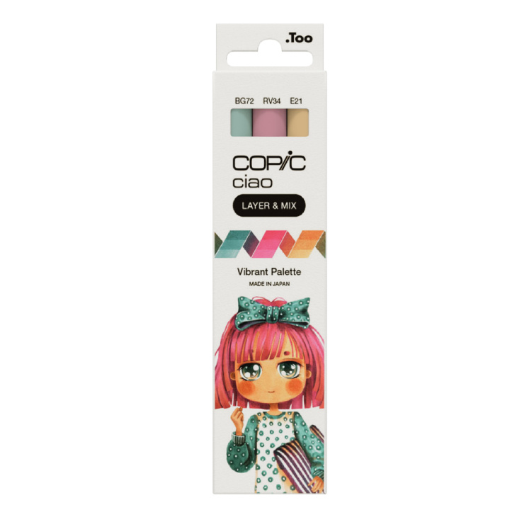 COPIC Ciao 3lü Layer & Mix Set - Vibrant Palette