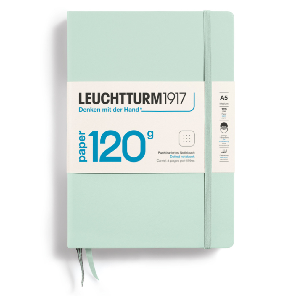 LEUCHTTURM 1917 Not Defteri, Orta Boy (A5), Edition 120G, 203 Sayfa, Noktalı, Nane Yeşili