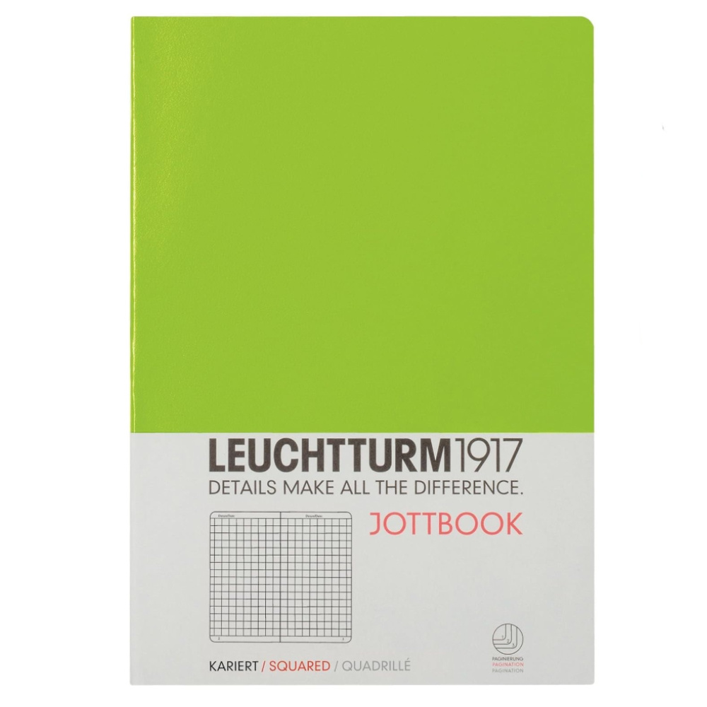 LEUCHTTURM 1917 Jottbook Not Defteri Orta Boy (A5), Kareli, Lime Yeşil