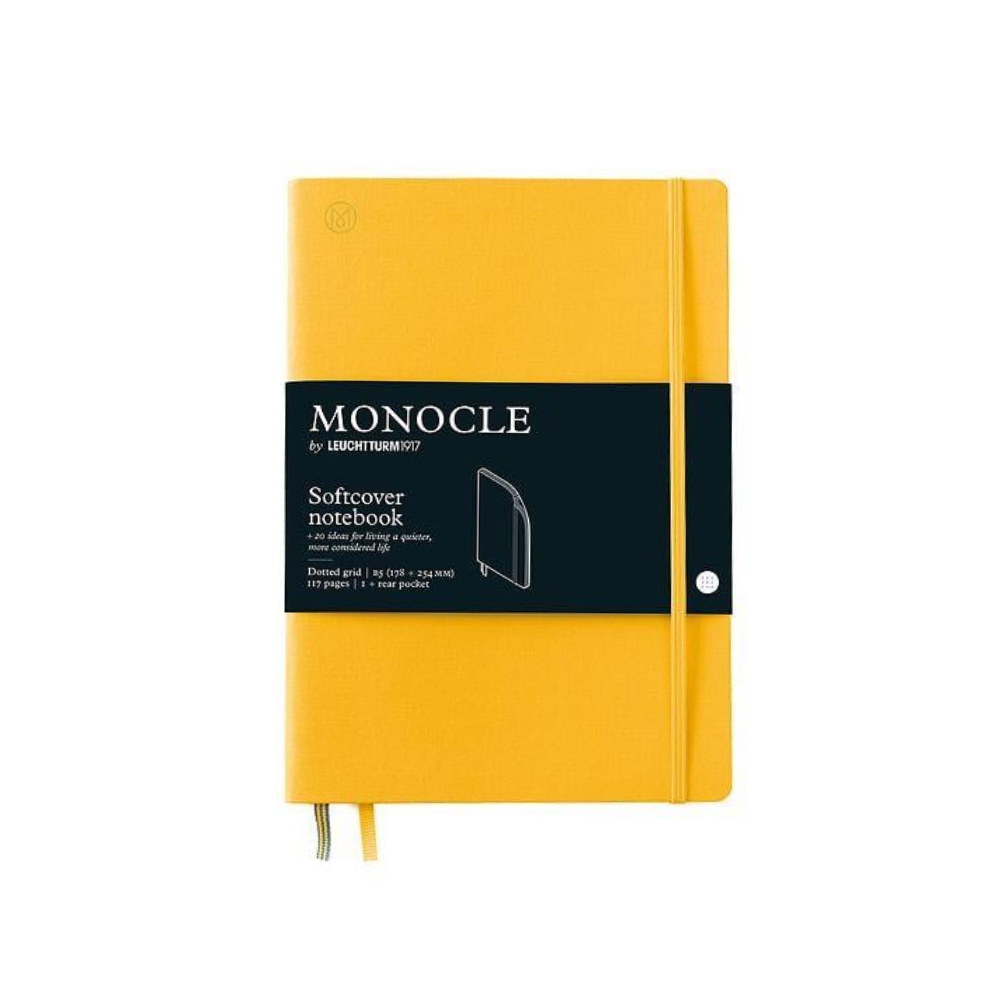 LEUCHTTURM Monocle Serisi, Tablet Boy (B5), Yumuşak Kapak, Noktalı, Sarı Defter