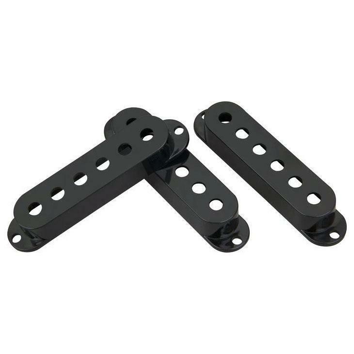 Fender Pickup Cover Stratocaster Black Plastic Set of 3 Knobs Kits & Pick Up Covers