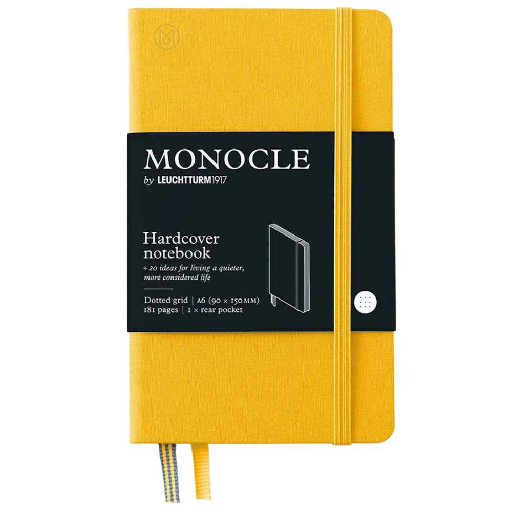 LEUCHTTURM Monocle Serisi, Cep Boy (A6), Sert Kapak, Noktalı, Sarı Defter Defter