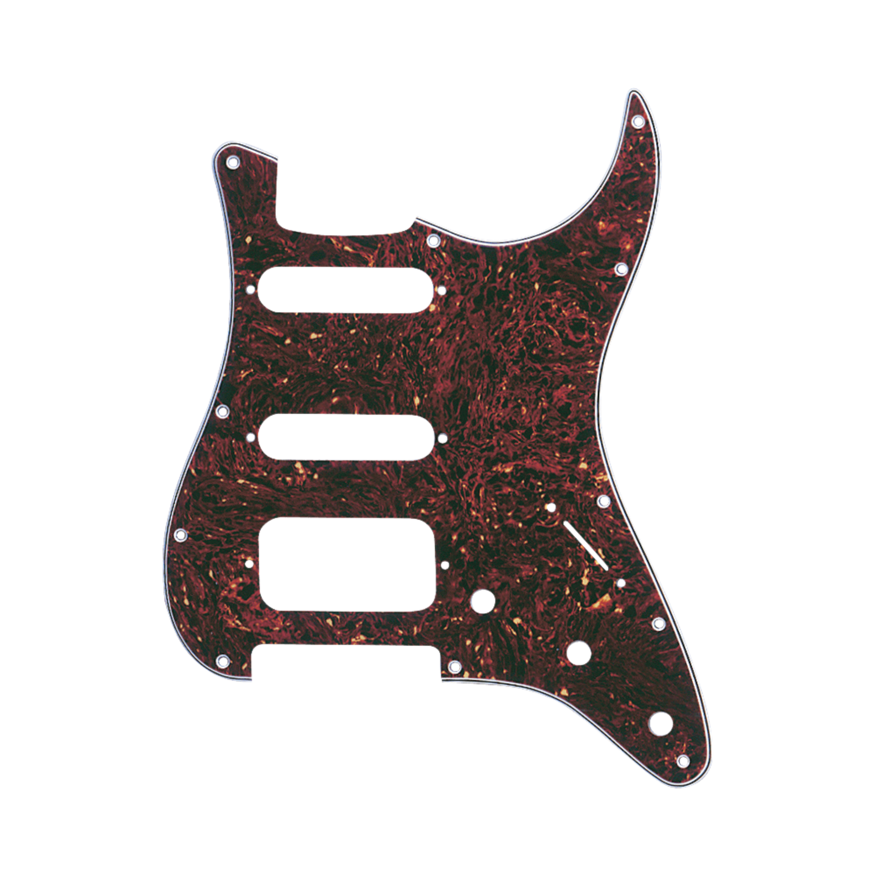 Fender 11 Delik H/S/S Konfigürasyon 4-Ply Tortoise Shell Strat Pickguard