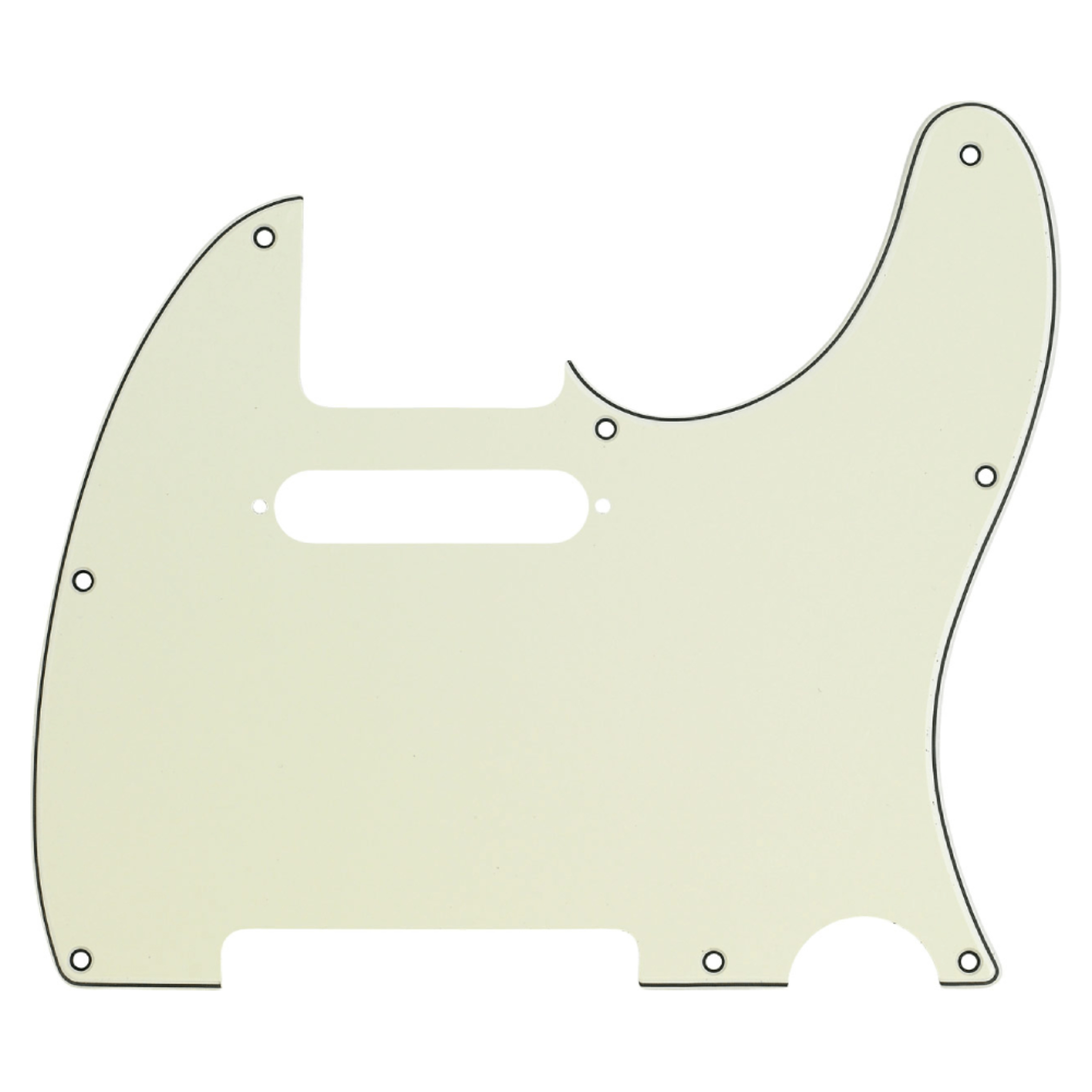Fender 8 Delik 4-Ply White Pearl Tele Pickguard