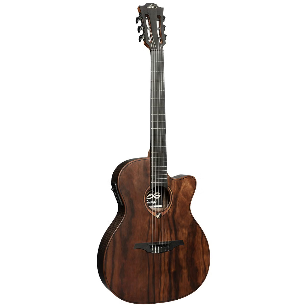 Lag SAUVAGE-N-ASCE Naylon Auditorium Slim Cutaway Elektro Klasik Gitar