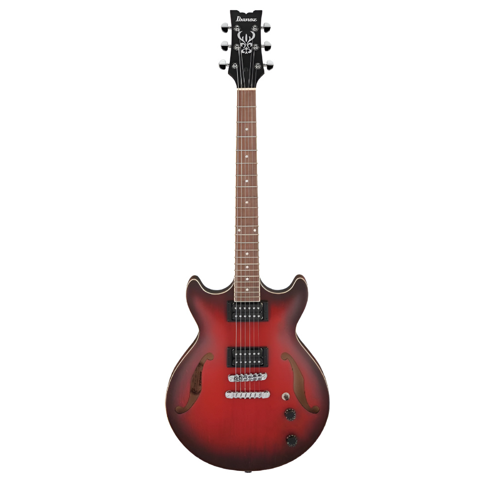 Ibanez AM53-SRF Artcore Serisi Hollow Body Sunburst Red Flat Rosewood Klavye Elektro Gitar