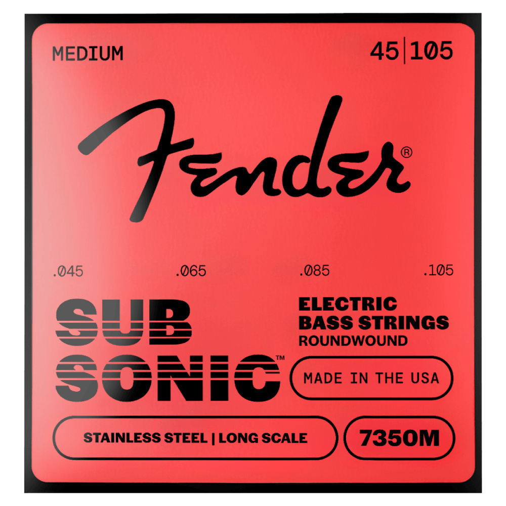 Fender SubSonic 7350M Stainless Steel Long Scale 45-105 Bas Gitar Teli