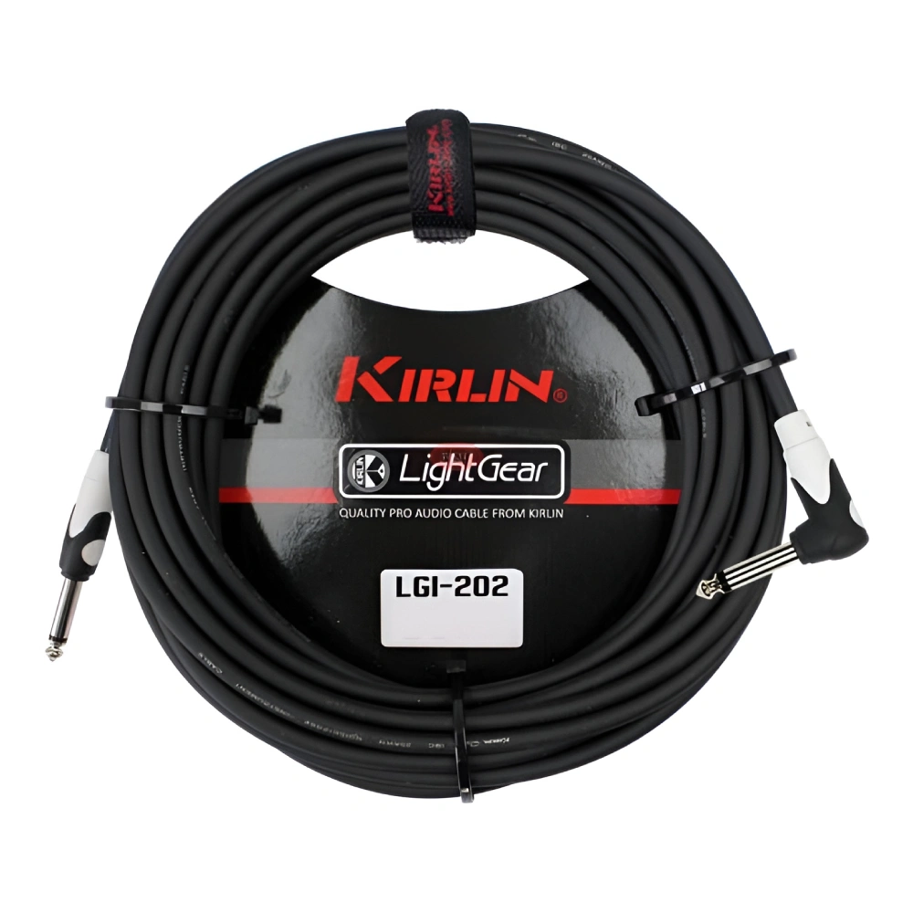 Kirlin LGI-202-6M-BK Düz/L Uç 6 Metre Siyah Enstrüman Kablosu
