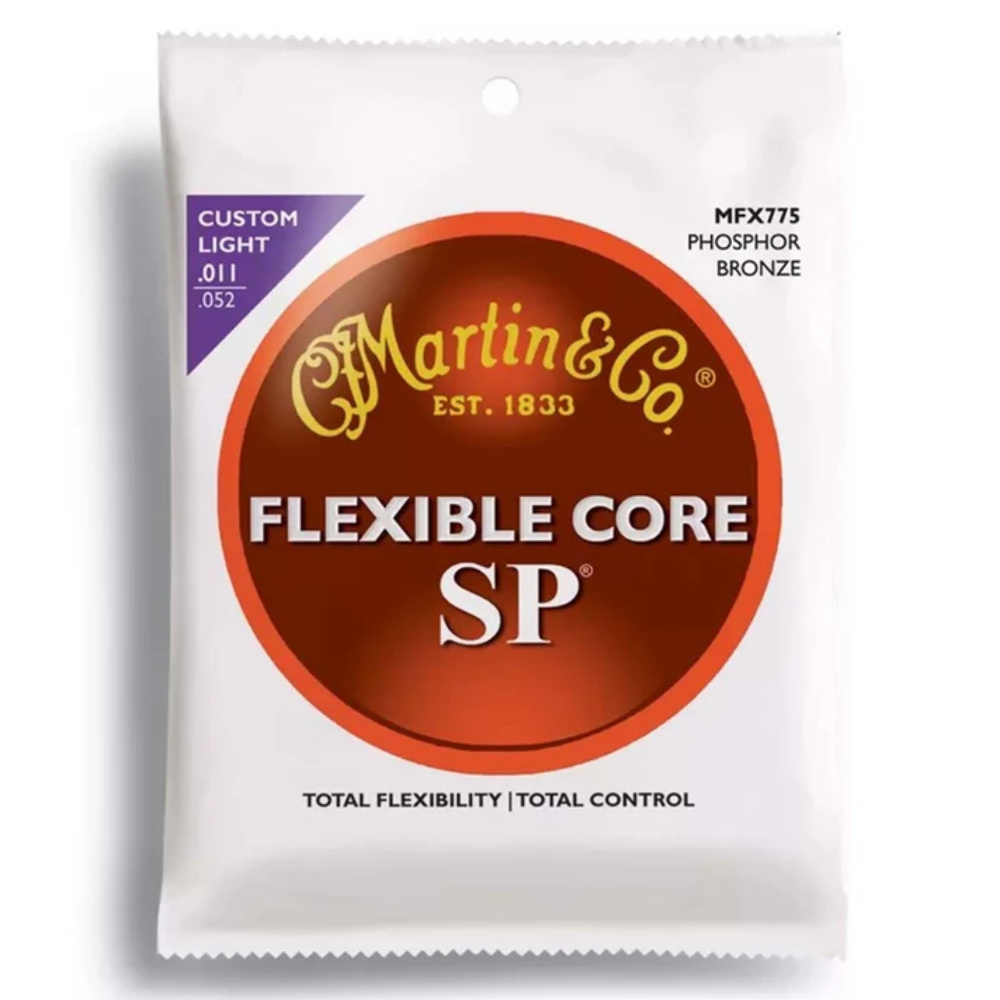 MARTIN MFX775 11-52 SP Flexible Core 92/8 Phosphor Bronze Custom Light Akustik Gitar Teli