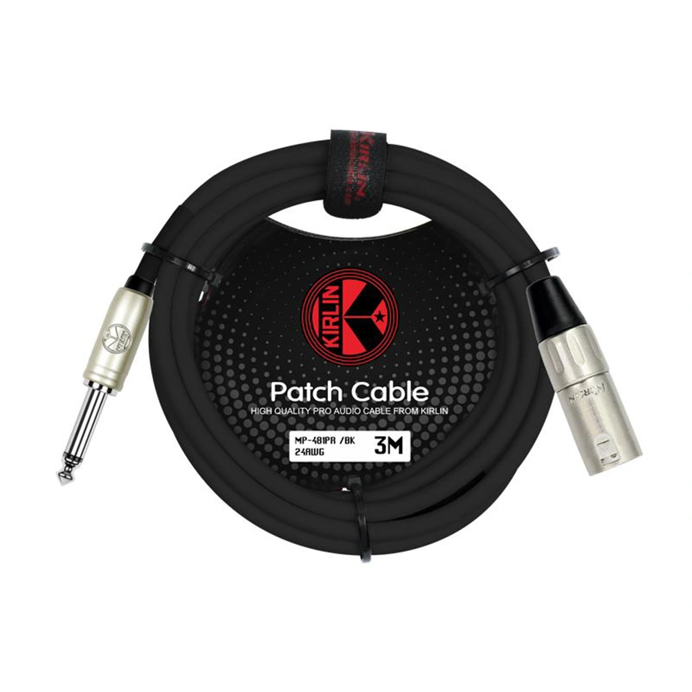 Kirlin MP-481PR-6M-BK 6 Metre XLRm-TS Kablo