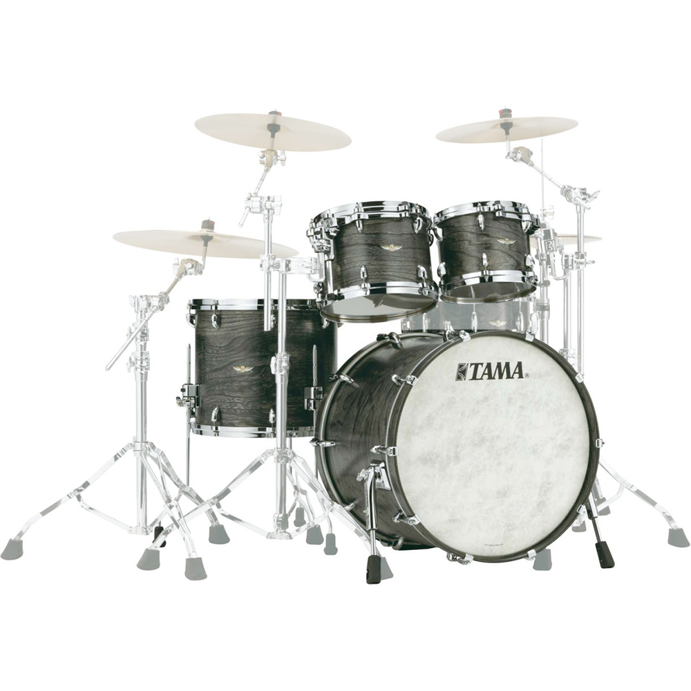 TAMA TW42RZSA-SCS STAR Walnut Satin Charcoal Japanese Sen 4 Parça (22B/10T/12T/16F) Akustik Davul Seti