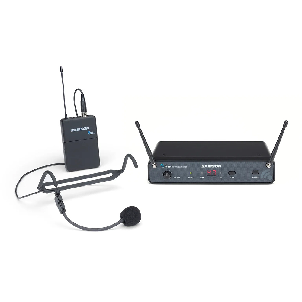 Samson SWC88XBHS5-K CR88X UHF Telsiz Headset Mikrofon Sistemi(470-494MHz)