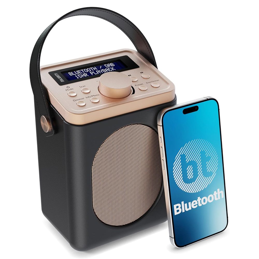 Majority Little Shelford - Siyah Taşınabilir DAB/FM Radyo Bluetooth Hoparlör