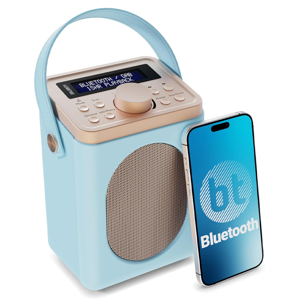 Majority Little Shelford - Mavi Taşınabilir DAB/FM Radyo Bluetooth Hoparlör