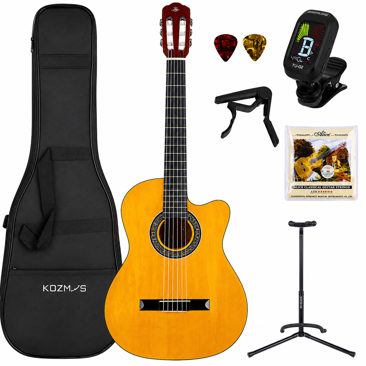 Barcelona LC 3900 COR Turuncu Klasik Gitar Seti