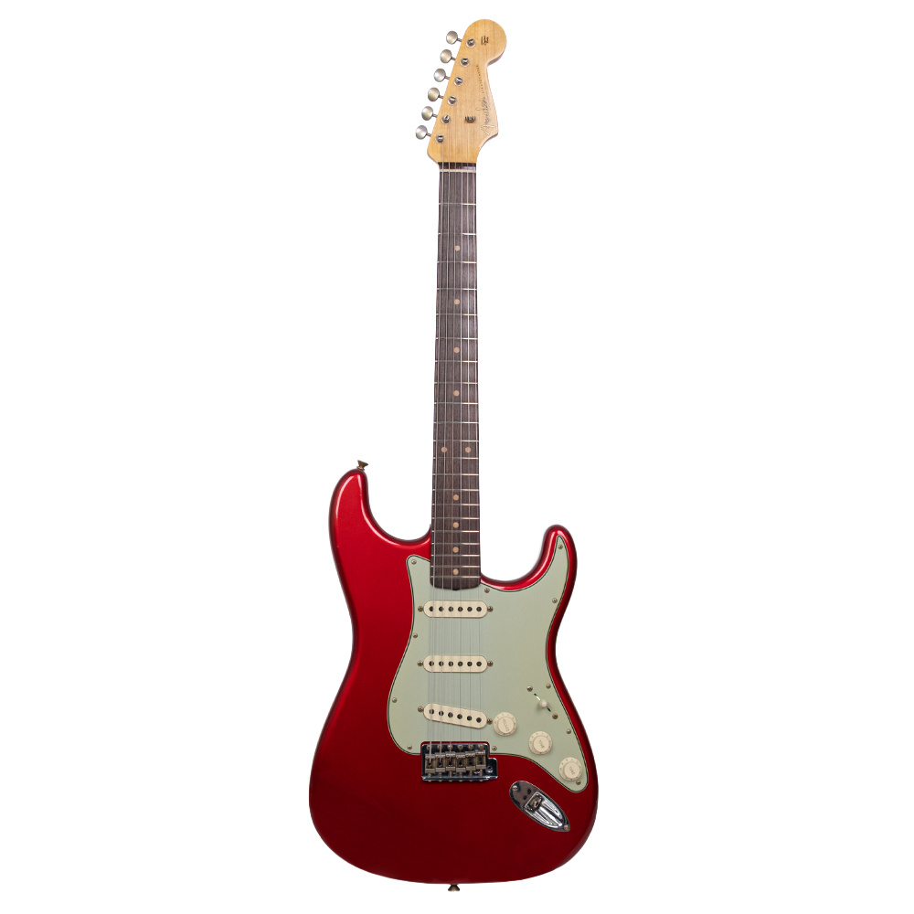 Fender Custom Shop 1960 Stratocaster Journeyman Relic Gülağacı Klavye Aged Candy Apple Red Elektro Gitar
