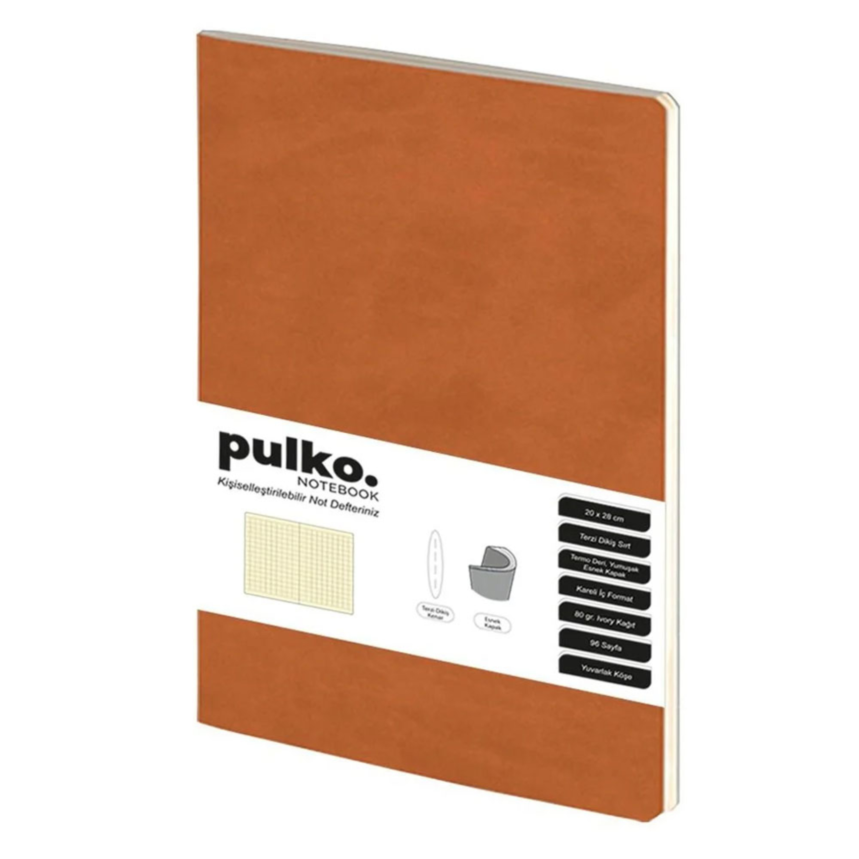 PULKO Taba Notebook Not Defteri, (20x28cm)