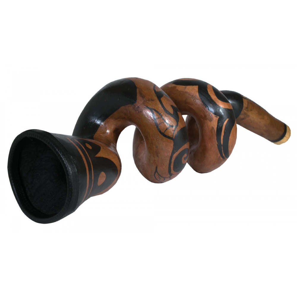 TERRE 3814024 - Corkscrew Baked Wood Didgeridoo