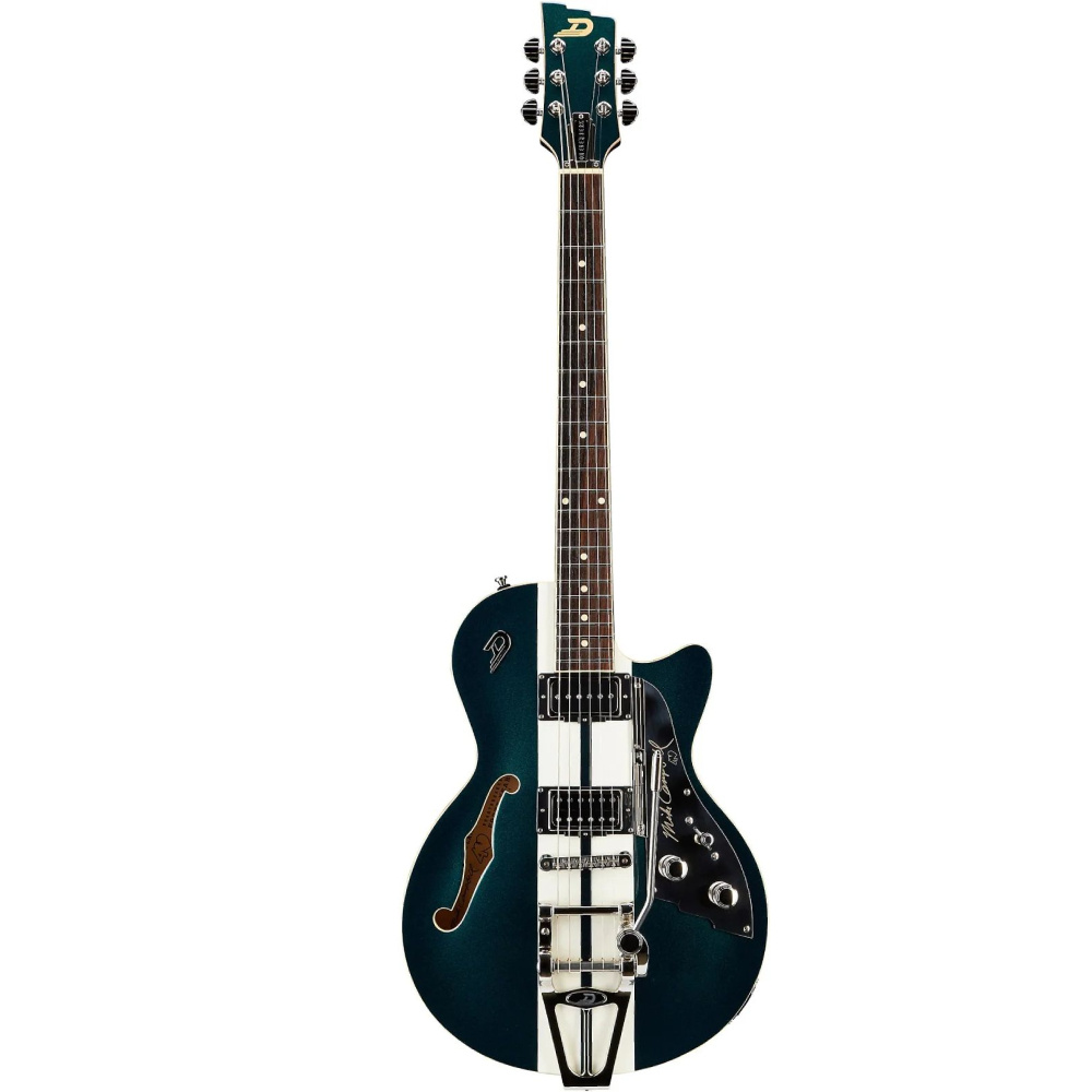 Duesenberg Mike Campbell 40th Anniversary Green/White Case Dahil Elektro Gitar