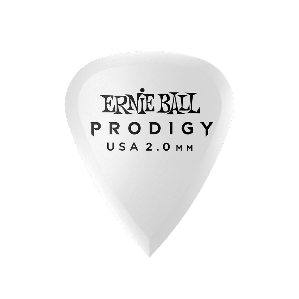 ERNIE BALL P09202 Prodigy Beyaz Delrin 2.0 mm 1S 6'lı Paket Pena