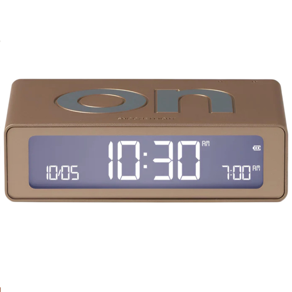 LEXON Flip Mini Şarj Edilebilir Alarm Saat Dore