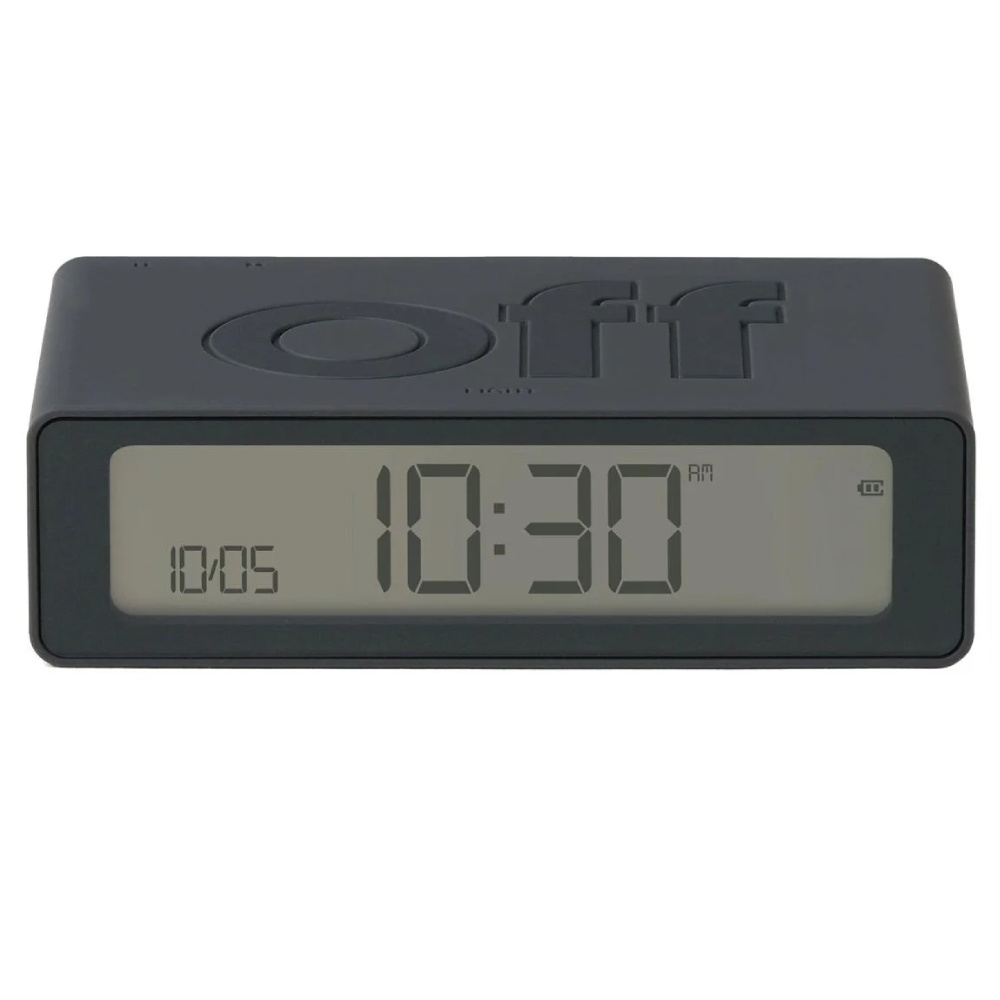 LEXON Flip Mini Şarj Edilebilir Alarm Saat Siyah