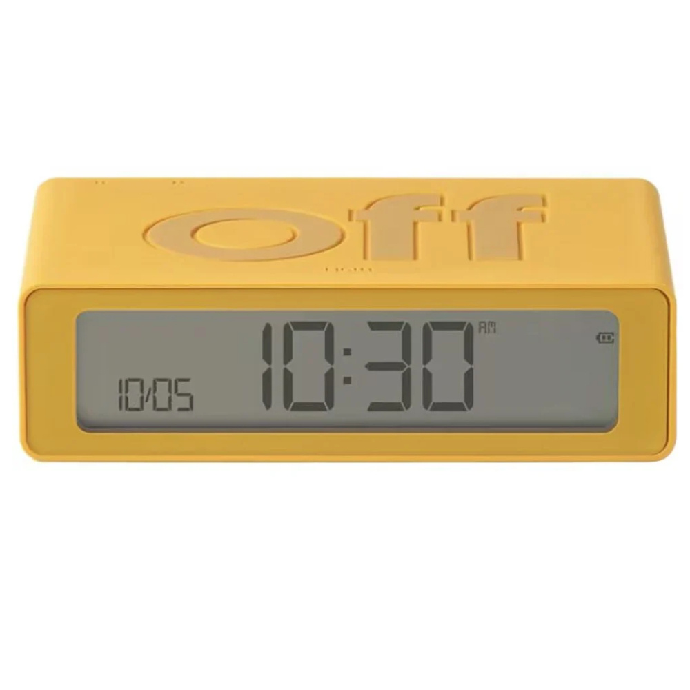 LEXON Flip Mini Şarj Edilebilir Alarm Saat Sarı