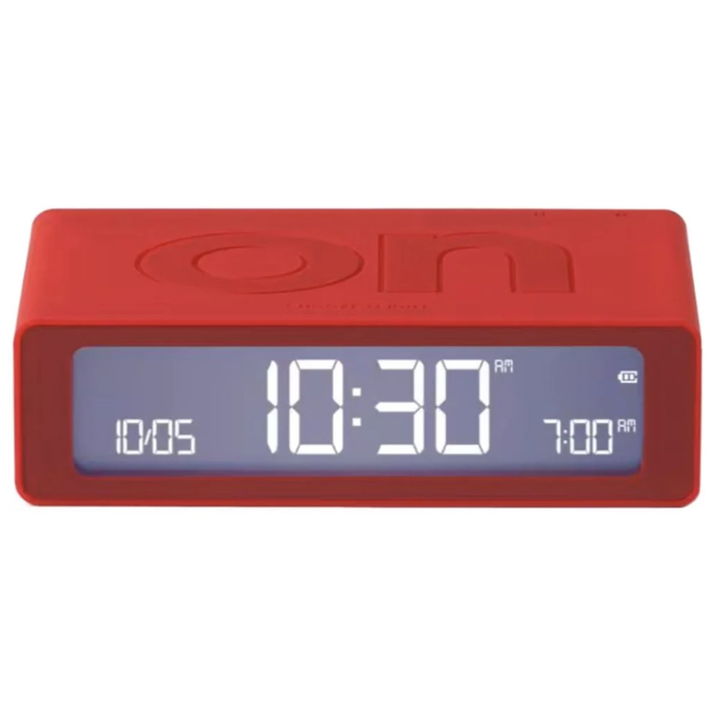 LEXON Flip Mini Şarj Edilebilir Alarm Saat Açık Kırmızı