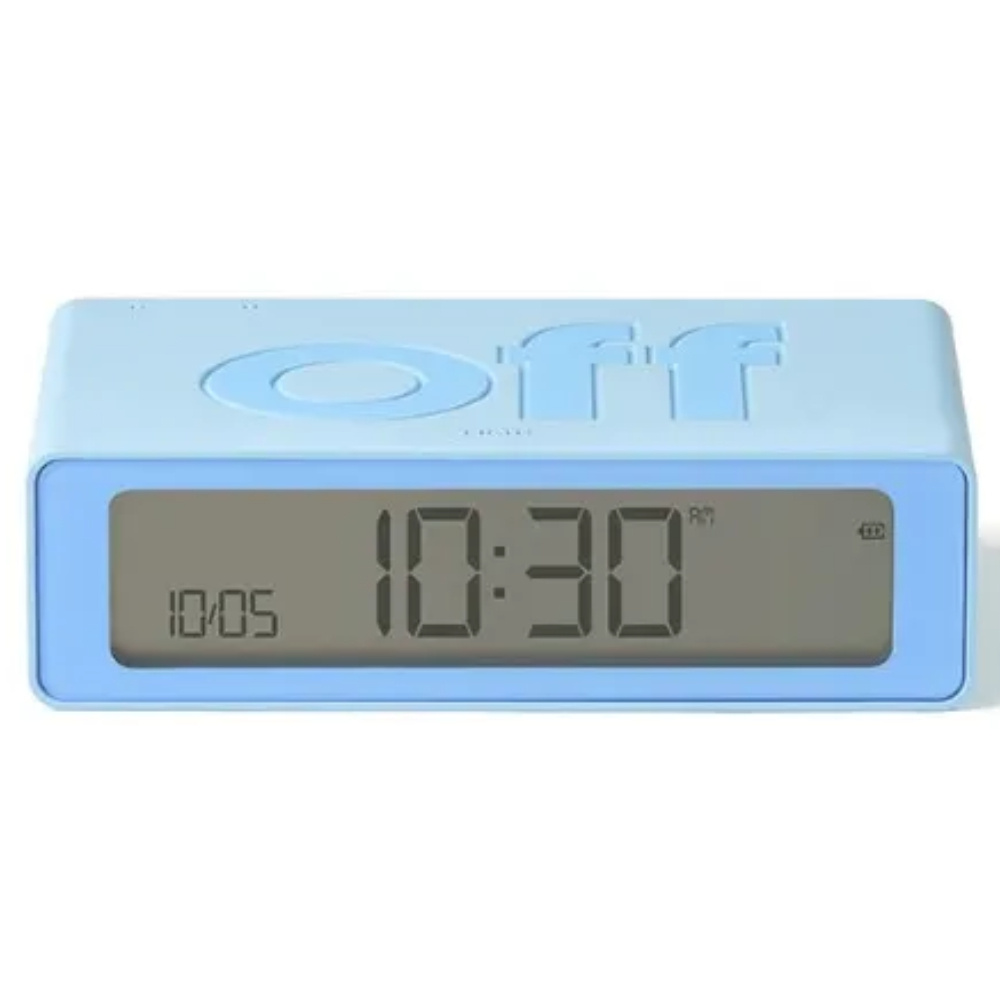 LEXON Flip Mini Şarj Edilebilir Alarm Saat Açık Mavi