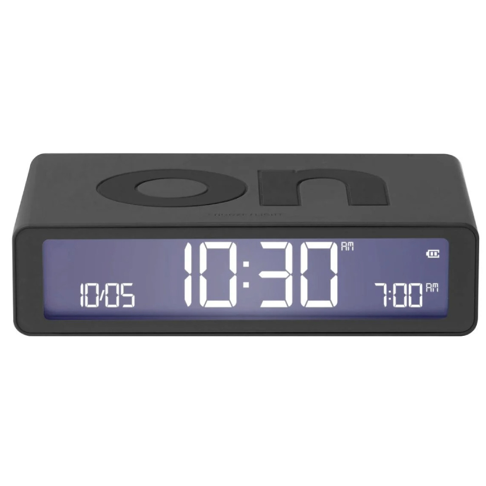 LEXON Flip Klasik Şarj Edilebilir Alarm Saat Koyu Gri