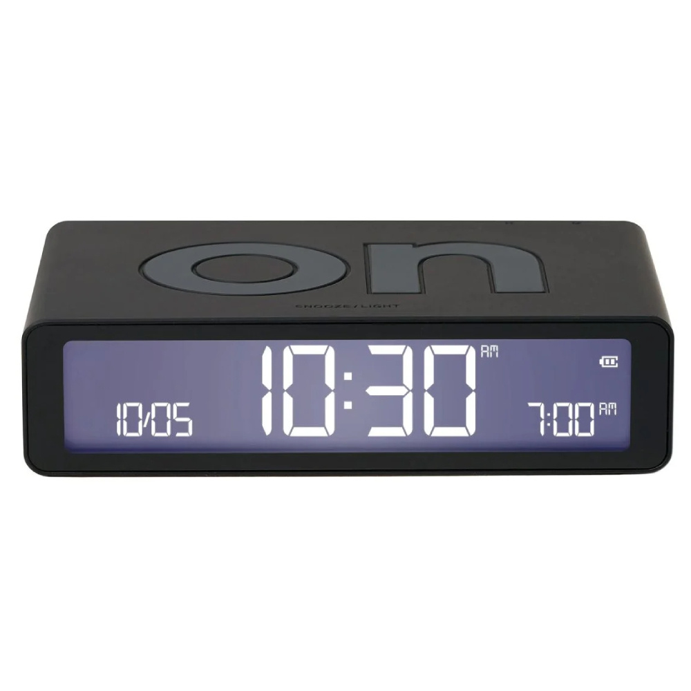LEXON Flip Klasik Şarj Edilebilir Alarm Saat Siyah