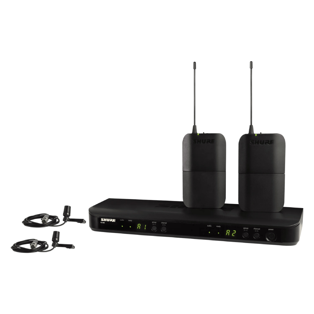 SHURE BLX188E/CVL İki CVL Yaka Mikrofonu ile Kablosuz Çift Sunum Sistemi