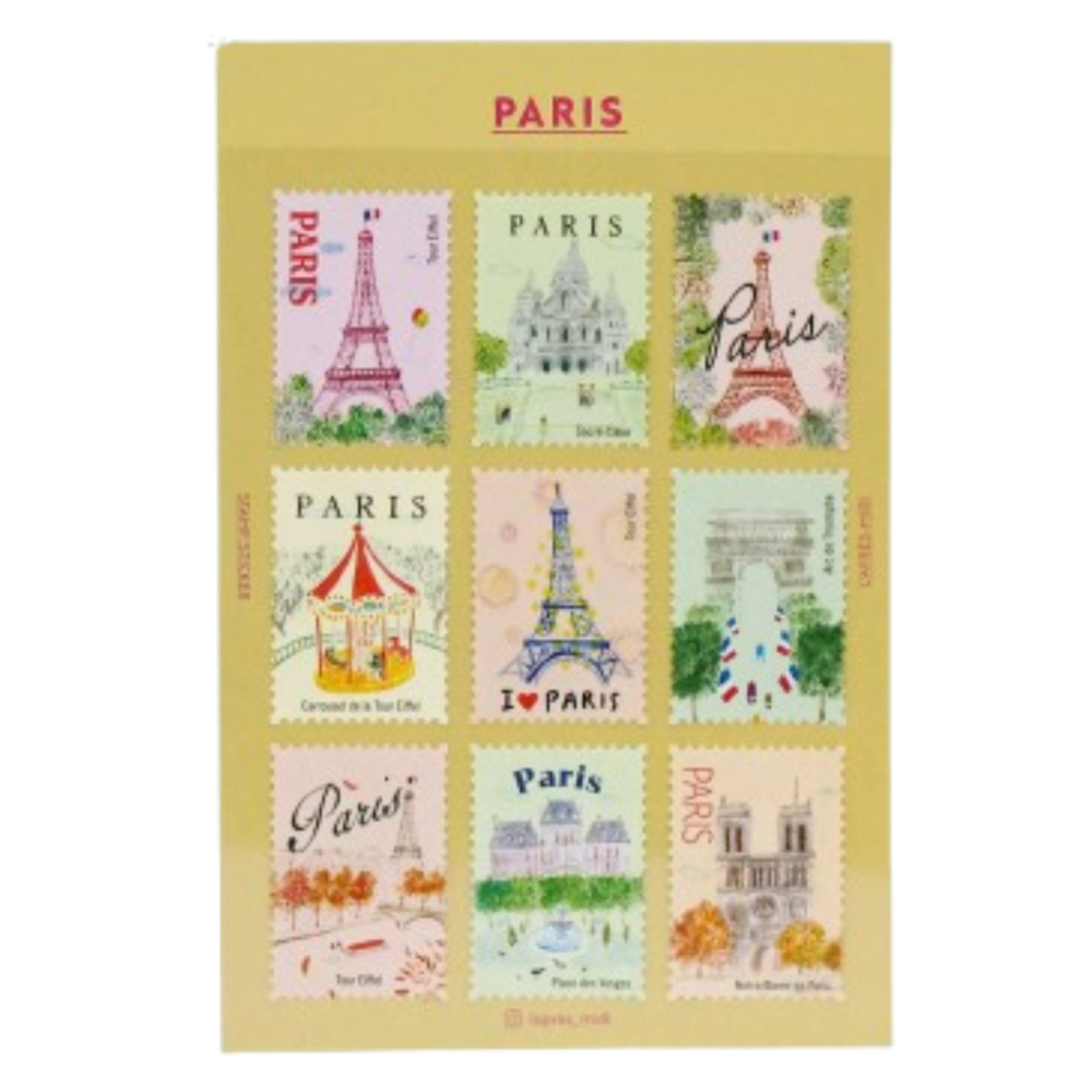 L'APRES-MIDI- Posta Pulu Sticker - Paris 1 (9'lu Paket)