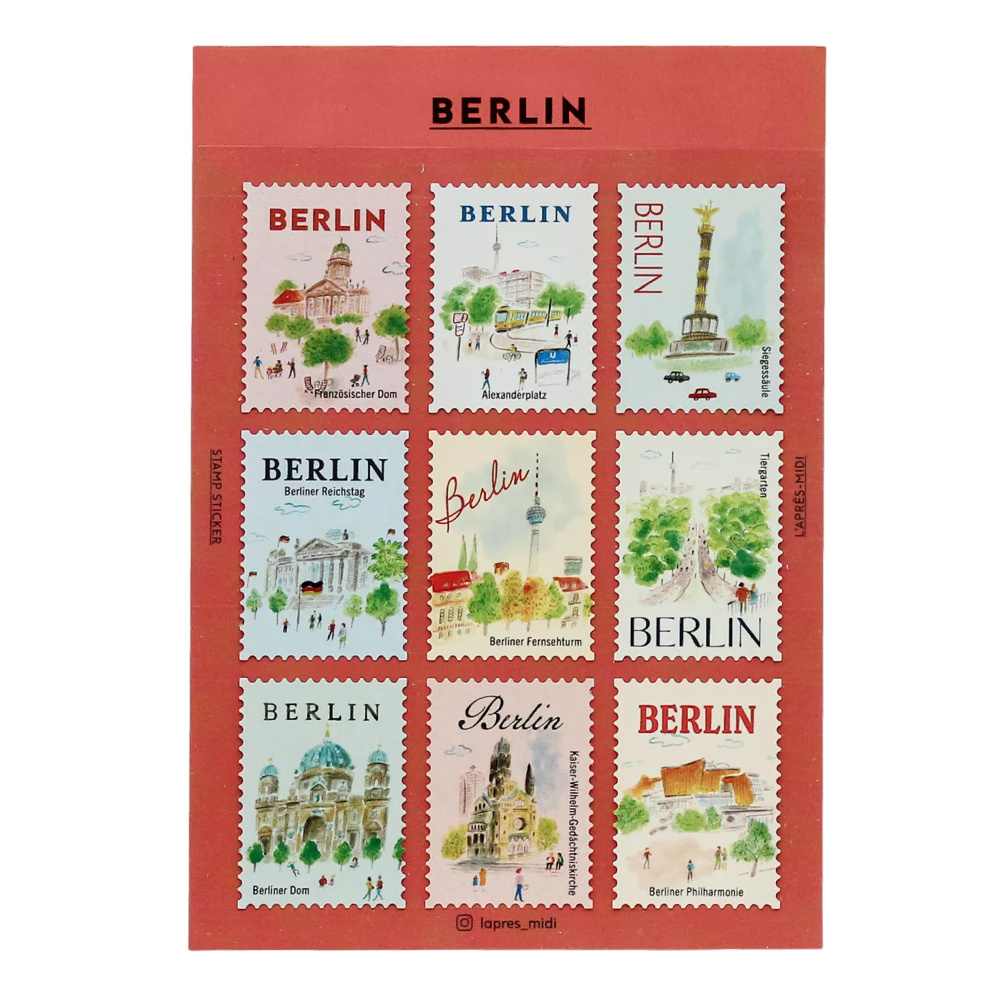L'APRES-MIDI- Posta Pulu Sticker - Berlin 1 (9'lu Paket)