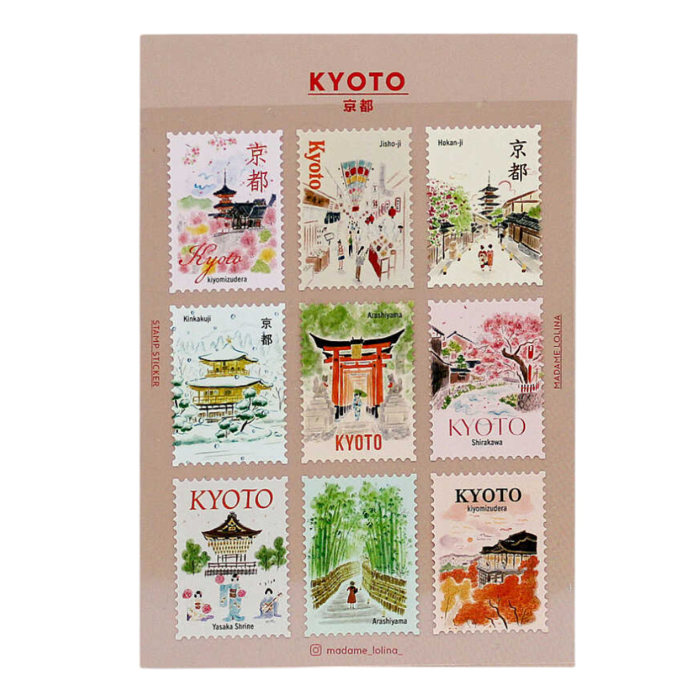 L'APRES-MIDI- Posta Pulu Sticker - Kyoto 1 (9'lu Paket)