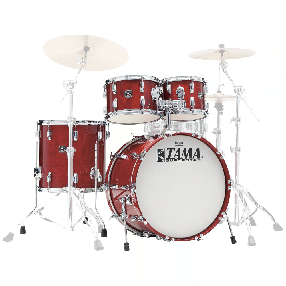 TAMA SU42RS-CHW  Superstar 50. Yıl Limited Reissue Cherry Wine 4 Parça (22B/10T/12T/16F) Akustik Davul Seti
