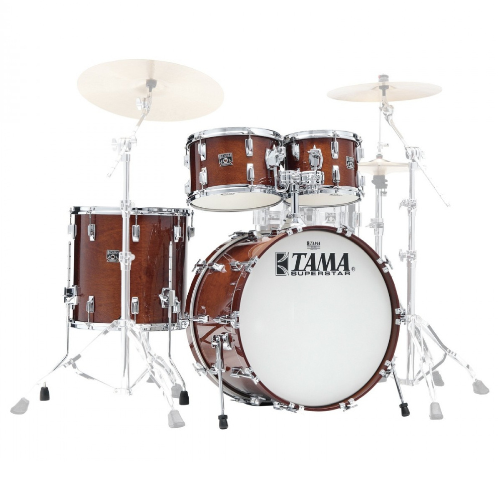 TAMA SU42RS-SMH Superstar 50. Yıl Limited Reissue Super Mahogany 4 Parça (22B/10T/12T/16F) Akustik Davul Seti