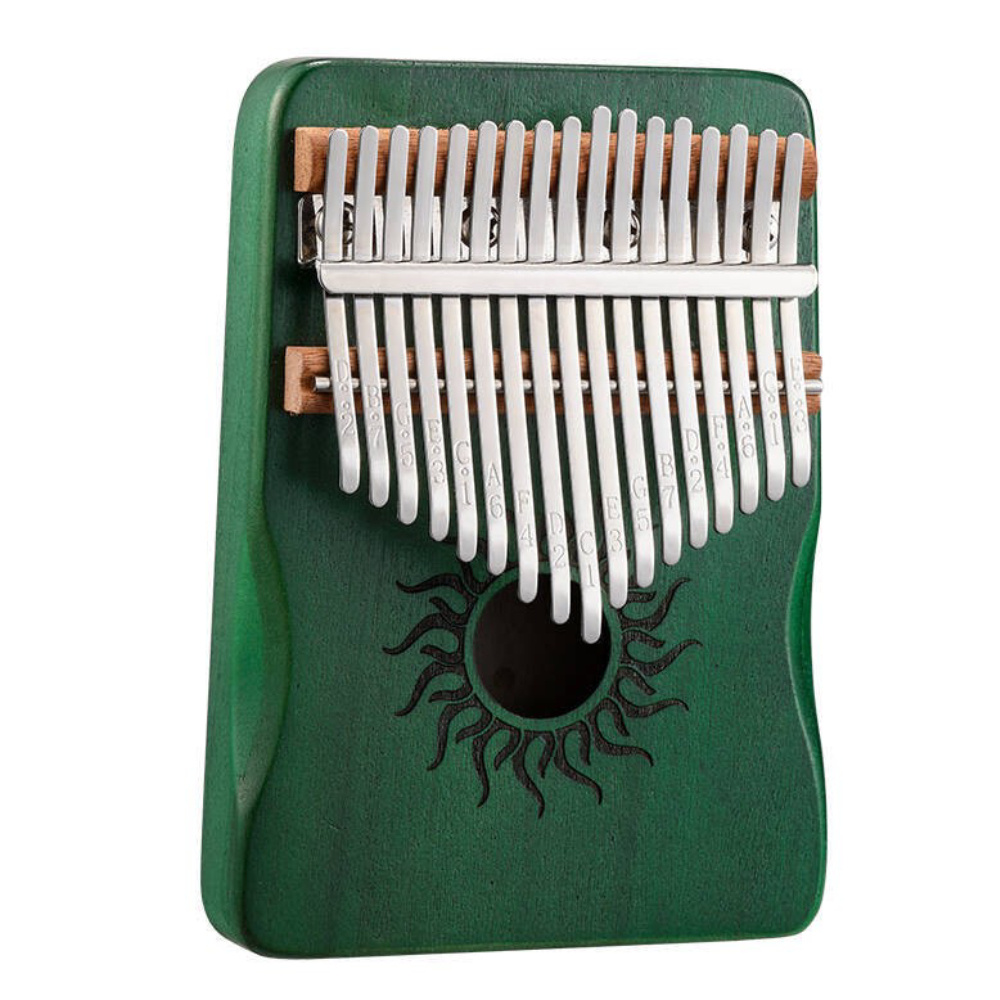 HLURU KHS17-GREEN - Huashu Sun Palm Rest Hollow Yeşil 17 Tuşlu Kalimba