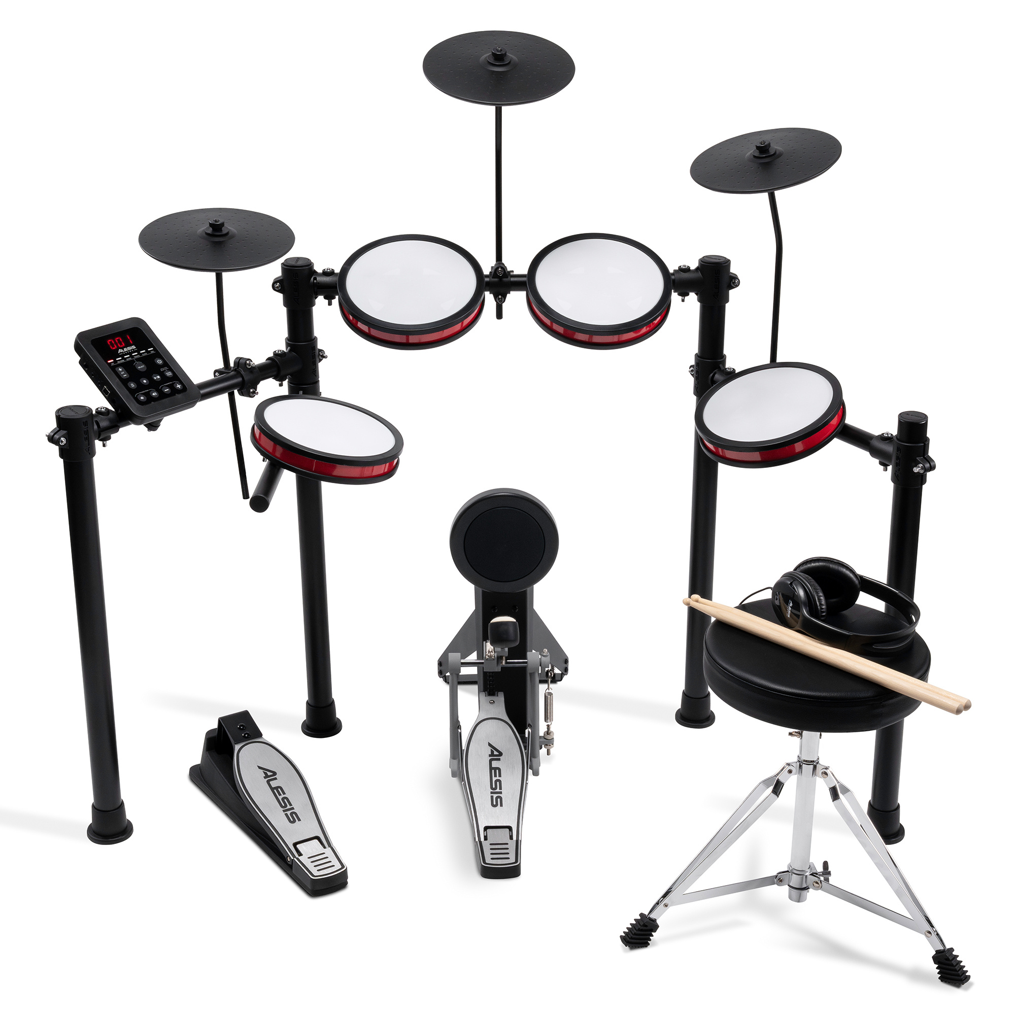 ALESIS Turbo Pro 8 Parça Elektronik Davul Seti - Tabure & Kulaklık Aksesuarları Dahil