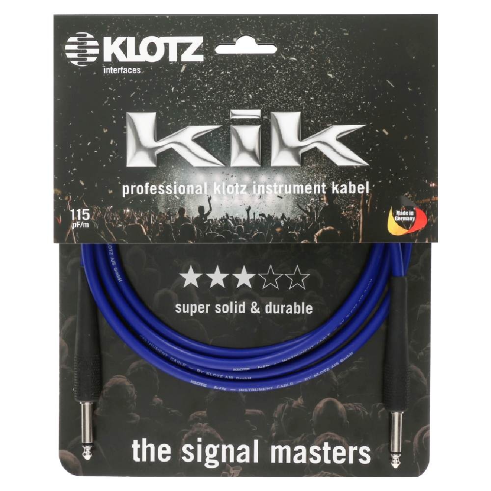 Klotz KIK 6 Metre Mavi Enstrüman Kablosu